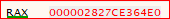 RAX = first module in the list